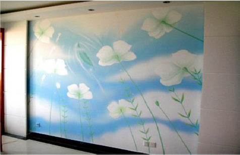 双牌画墙绘怎么画好白云的蓬松感？