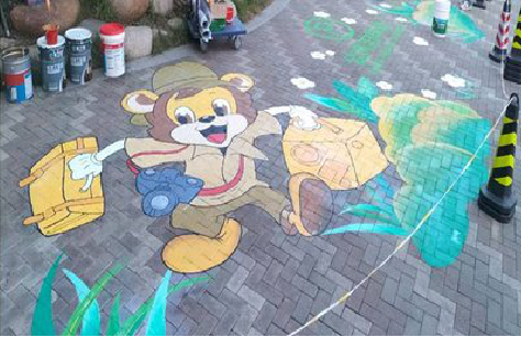 双牌夏季画地面彩绘会遇到的问题