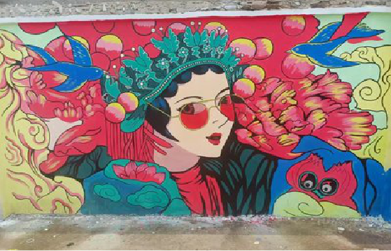 双牌墙体彩绘-网红墙