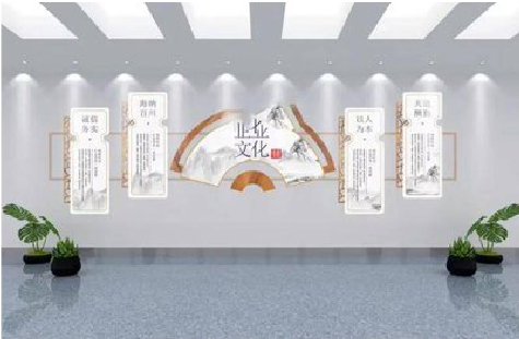 双牌企业文化墙设计的核心要素。