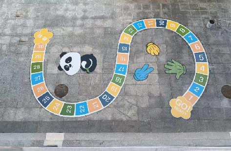 双牌地面游戏彩绘