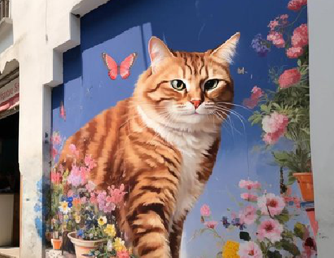 双牌自己绘制有个性的手绘墙