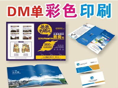 双牌单页印刷，色彩搭配简单。